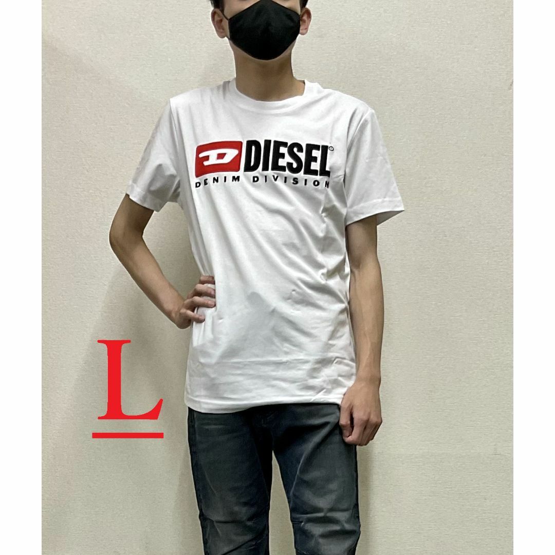 ディーゼル　Tシャツ 20B23　Lサイズ　ホワイト　新品　ロゴ　A03766