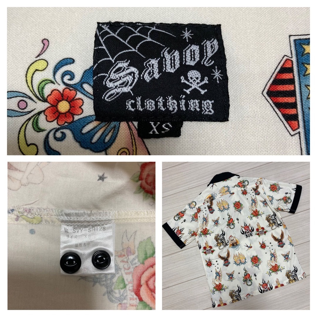 良品■SAVOY CLOTHING サボイ■タトゥー 虎 スカル バラ シャツ メンズのトップス(シャツ)の商品写真