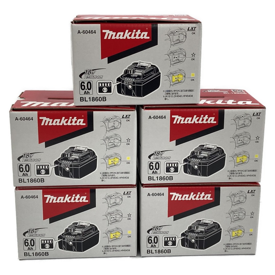 Makita(マキタ)の##MAKITA マキタ 18v 6.0Ah リチウムイオンバッテリ BL1860B 5個セット 純正バッテリ インテリア/住まい/日用品の文房具(その他)の商品写真