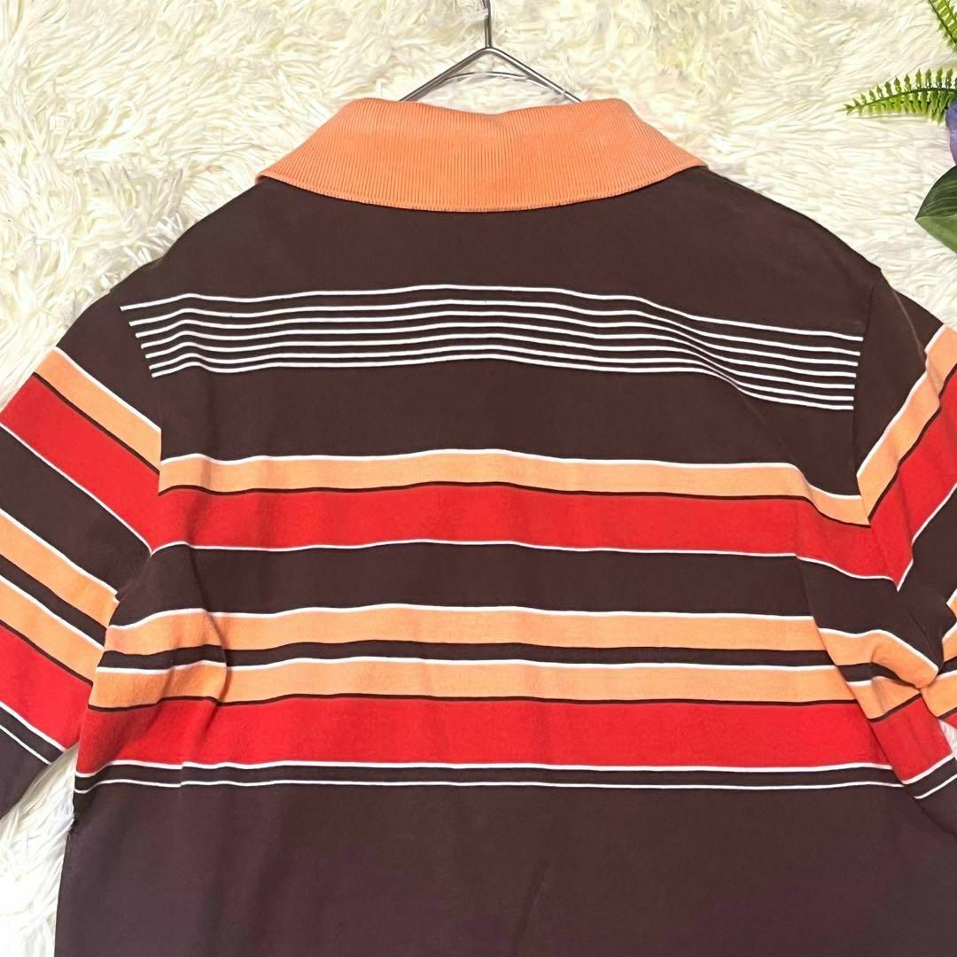 LACOSTE(ラコステ)のラコステ  ポロシャツ  半袖  マルチカラー  ワニ  ロゴワッペン  M レディースのトップス(ポロシャツ)の商品写真