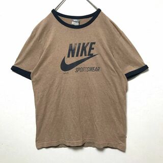 ナイキ(NIKE)の00s NIKE ナイキ リンガーtシャツ ブラウン 茶　Y2K(Tシャツ/カットソー(半袖/袖なし))