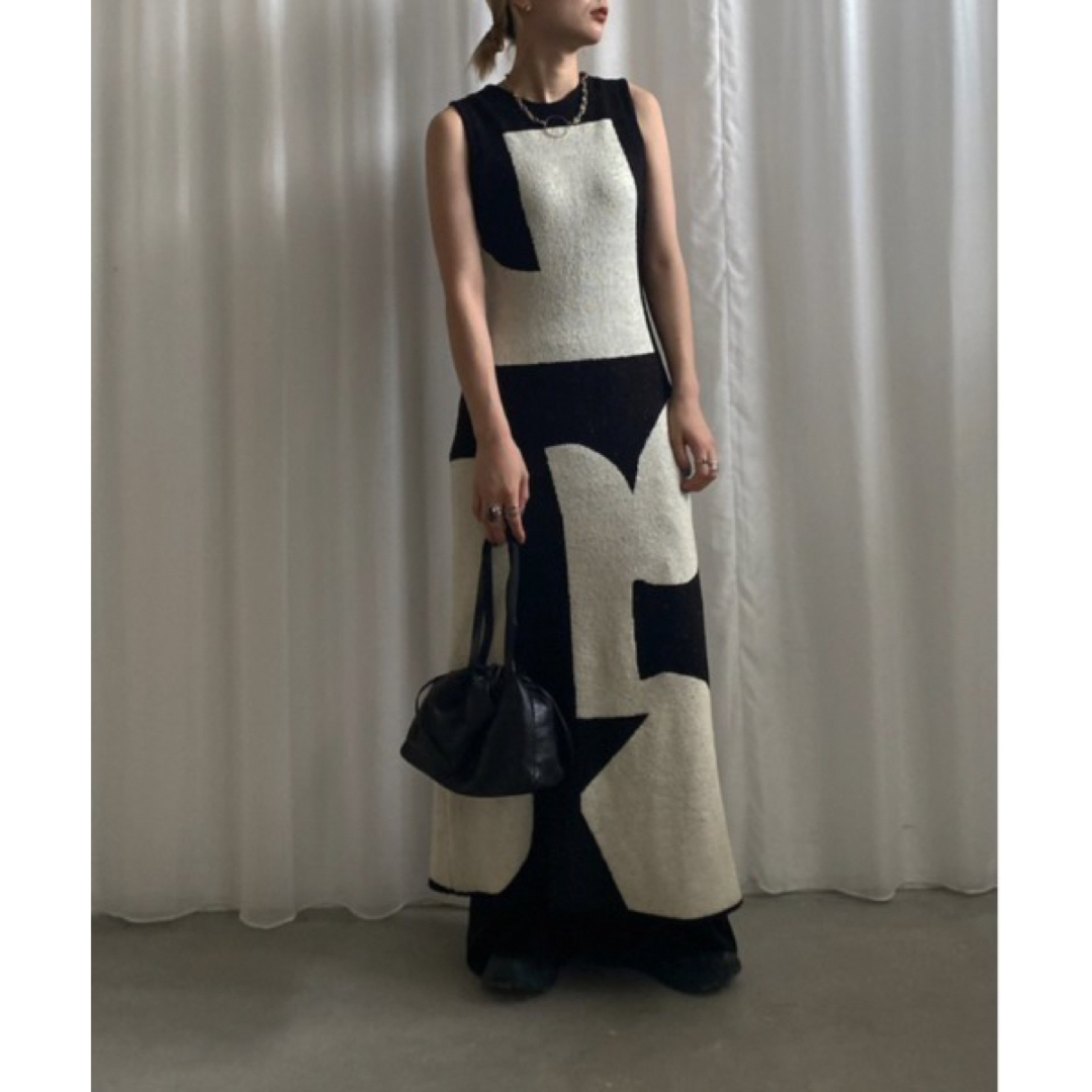 Ameri VINTAGE - Ameri LOOP YARN SEMI FLARE KNIT DRESSの通販 by