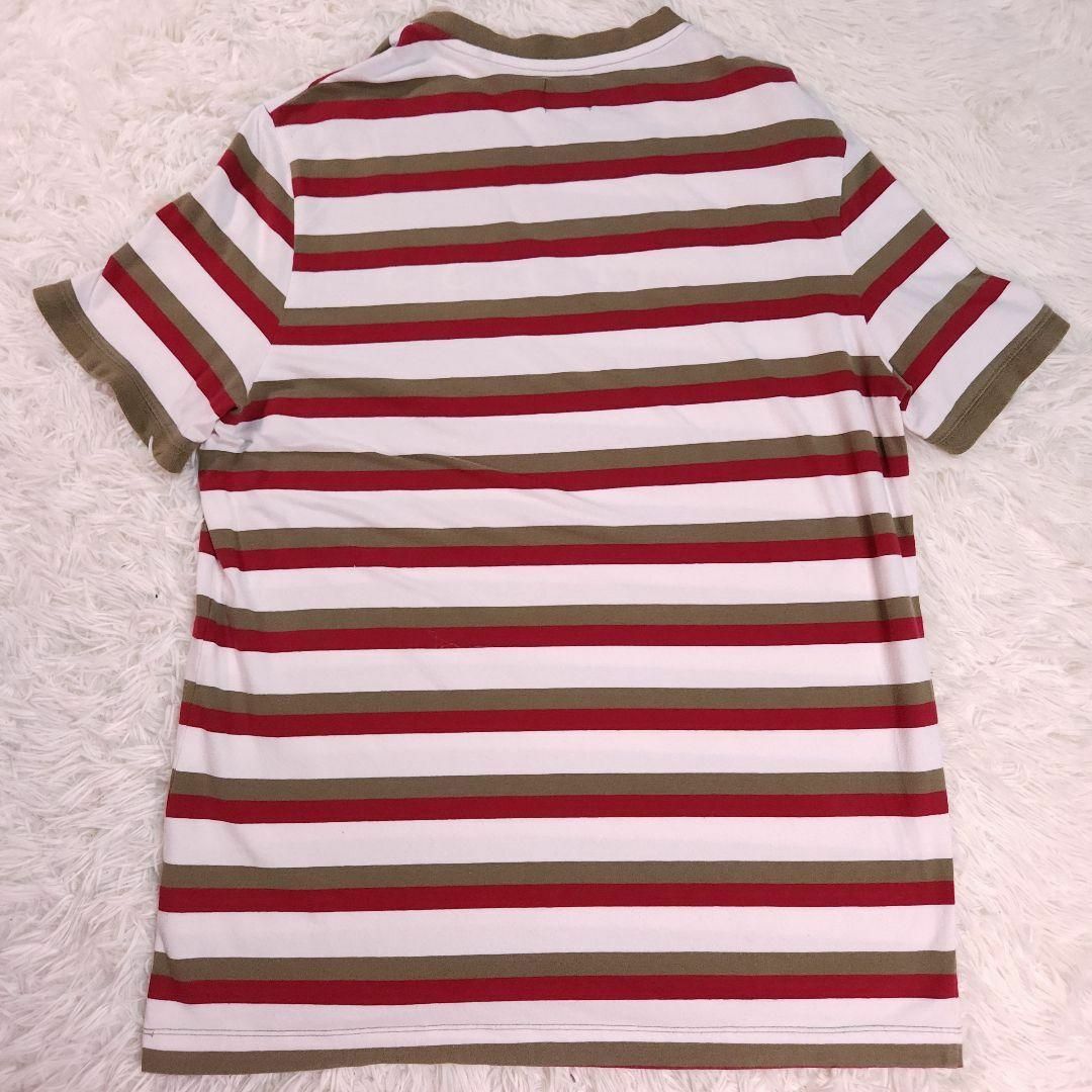 GUESS(ゲス)の【美品】Guess ボーダー 半袖Tシャツ メンズ Lサイズ メンズのトップス(Tシャツ/カットソー(半袖/袖なし))の商品写真