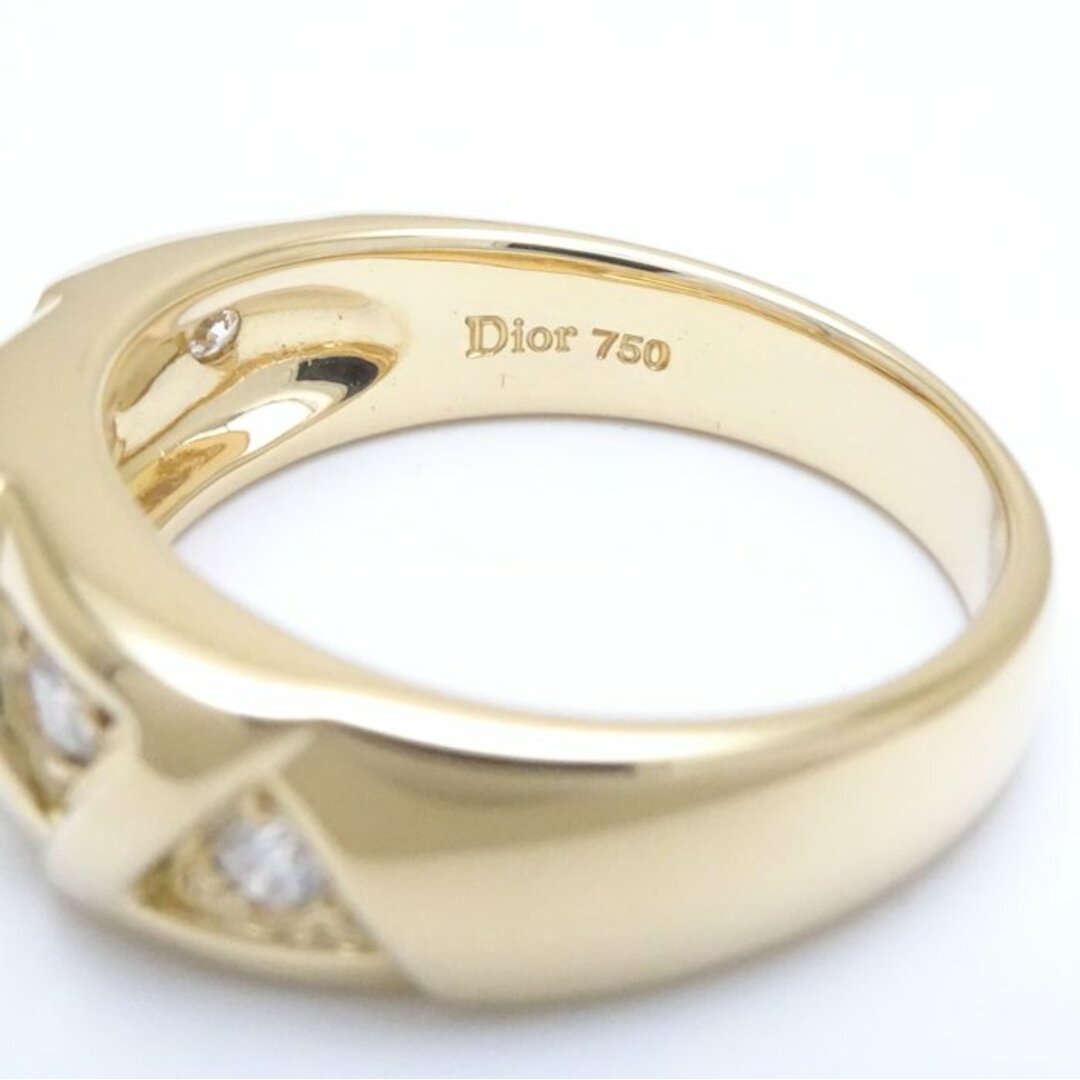 Christian Dior(クリスチャンディオール)のクリスチャンディオール Christian Dior ダイヤモンド リング 指輪 11号 ダイヤモンド0.13ct K18YG イエローゴールド / 199957【中古】【BJ】 レディースのアクセサリー(リング(指輪))の商品写真