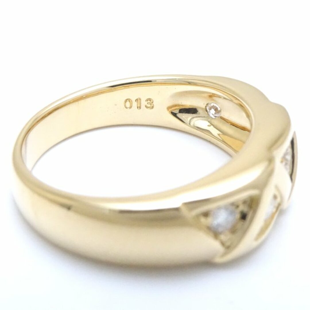 クリスチャンディオール Christian Dior ダイヤモンド リング 指輪 11号 ダイヤモンド0.13ct K18YG イエローゴールド / 199957【BJ】
