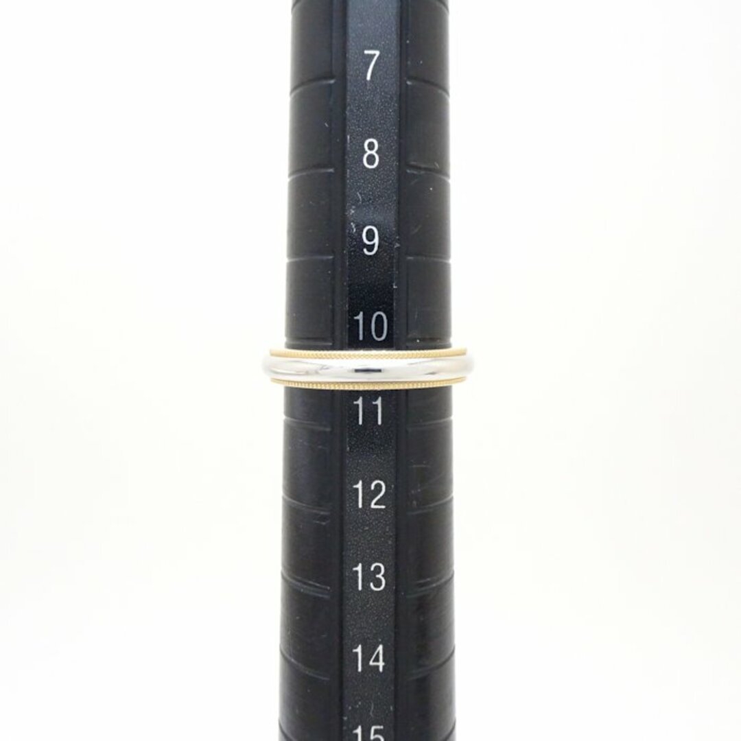 ティファニー TIFFANY&Co. ミルグレイン リング 指輪 10.5号 3.5mm K18YG イエローゴールド × Pt950プラチナ  / 199958【BJ】 4