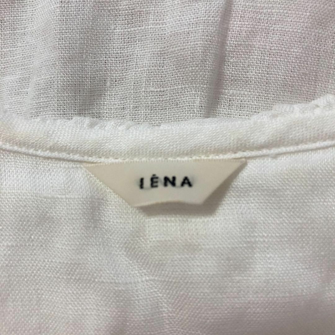 IENA(イエナ)のIENA イエナ　トップス　ブラウス　リネン　麻　100% 白　ホワイト レディースのトップス(シャツ/ブラウス(半袖/袖なし))の商品写真