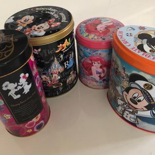 ディズニー 缶 4個セット(キャラクターグッズ)