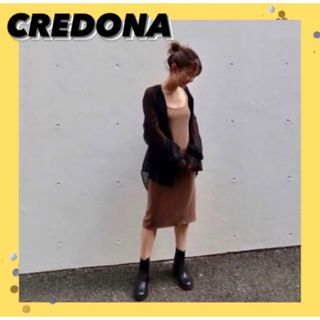 CREDONA Code lace pad in dress カップ付ワンピース(ひざ丈ワンピース)