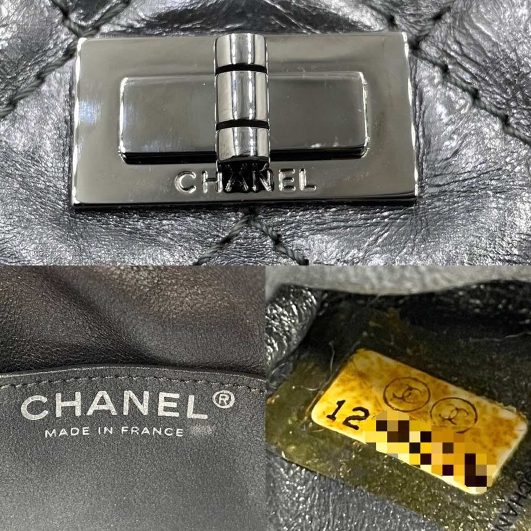 【値下げ中】CHANEL シャネル ショルダーバッグ マトラッセ 2.55 肩掛け チェーン グレー かばん 鞄 レザー    メタリックシルバー シルバー金具 レディース 人気【品】