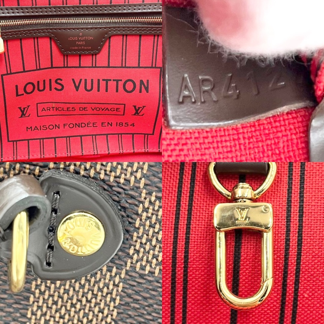 【限定価格】LOUIS VUITTON ルイヴィトン トートバッグ ダミエ ネヴァーフルPM ハンドバッグ 肩掛け 通勤 通学 ブラウン 茶 鞄 かばん N41359    ゴールド金具 レディース 定番 美品【品】