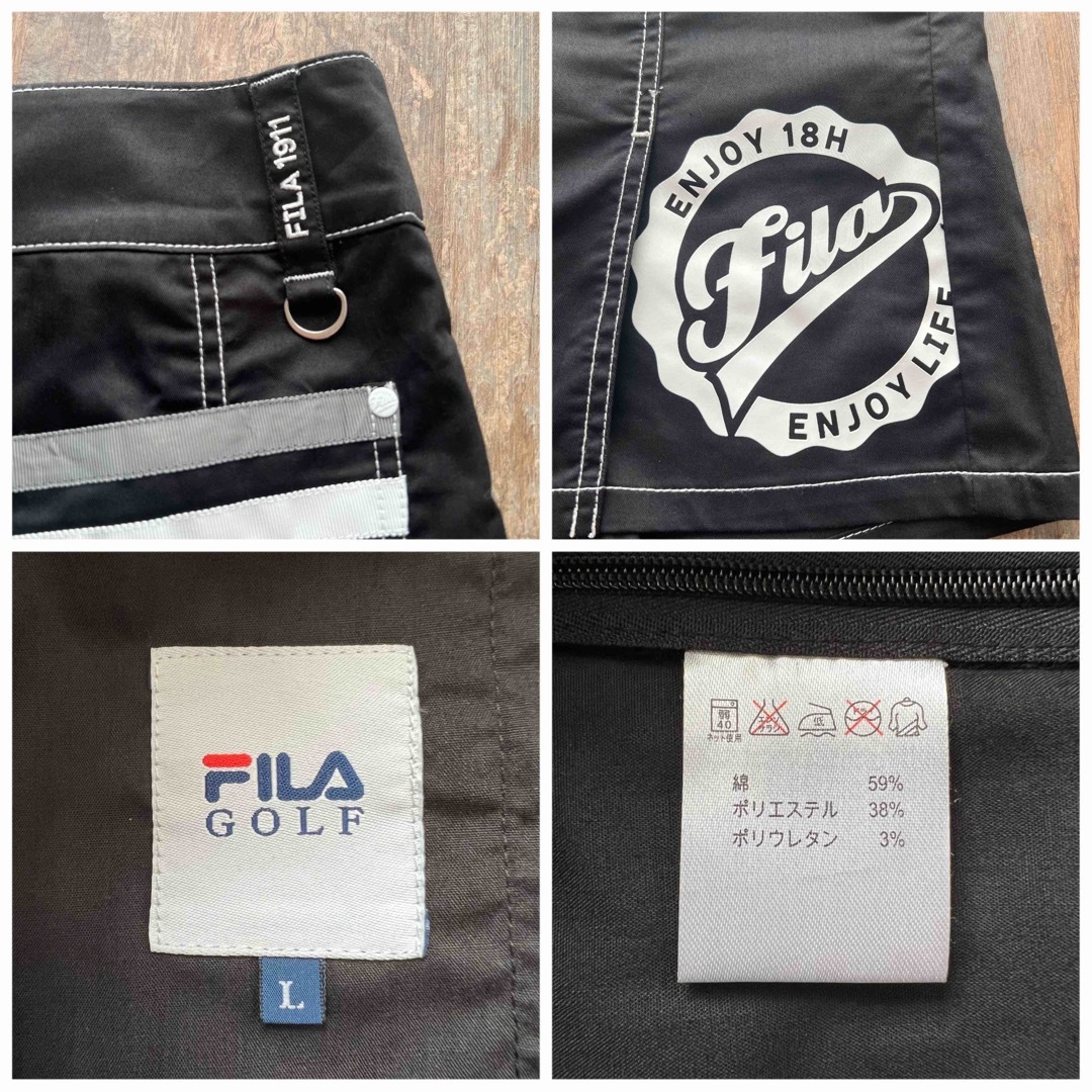 FILA(フィラ)の美品 フィラゴルフ ゴルフウェア ポロシャツ スカパン ボーダー 無地 スポーツ/アウトドアのゴルフ(ウエア)の商品写真