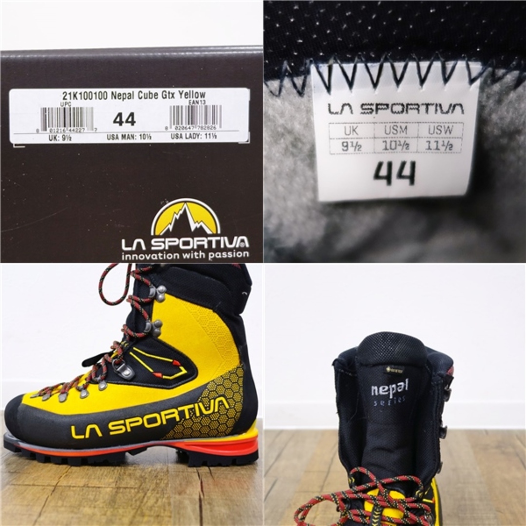 LA SPORTIVA(スポルティバ)の極美品 スポルティバ LA SPORTIVA NEPAL CUBE GTX イエロー 27.9cm相当 トレッキングブーツ シューズ GORE-TEX 登山 アウトドア スポーツ/アウトドアのアウトドア(登山用品)の商品写真