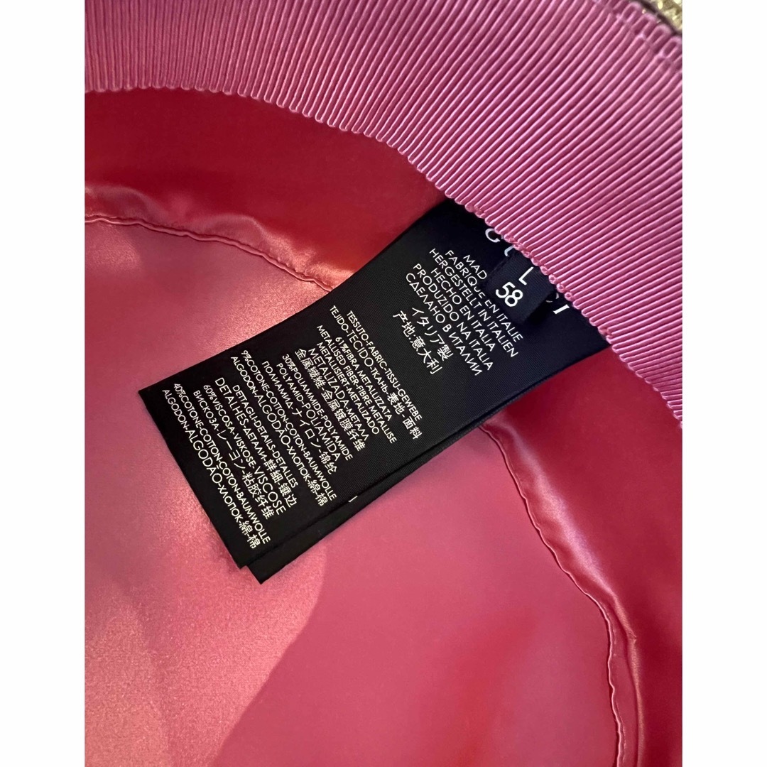 Gucci - GUCCI ストローハット ゴールド Bee 58cmの通販 by Rian's