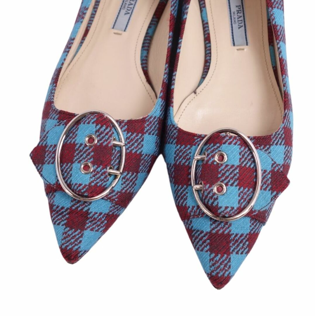 PRADA - 美品 プラダ PRADA パンプス フラットパンプス チェック PRADA - 美品 プラダ PRADA パンプス フラットパンプス チェック