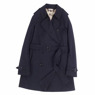 バーバリー(BURBERRY)の美品 バーバリー ロンドン BURBERRY LONDON コート トレンチコート 裏チェック 英国製 アウター レディース UK14 US12 IT46 FR44(L相当) ネイビー(トレンチコート)