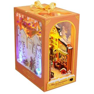 ドールハウス完成品オーダー。ブックエンドクリスマス(インテリア雑貨)