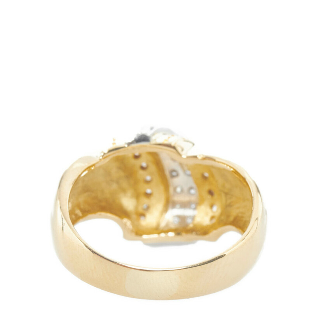 美品 K18 ゴールド Pt900 プラチナ リング 指輪 ダイヤ 0.20ct 【1
