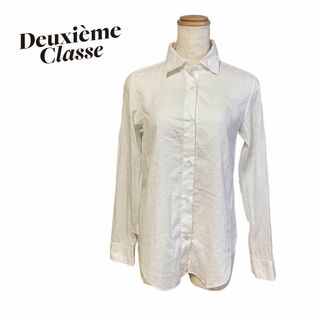ドゥーズィエムクラス(DEUXIEME CLASSE)のドゥーズィエムクラス　シャツ　ホワイト　白　長袖　コットン　キレイめ　36(シャツ/ブラウス(長袖/七分))