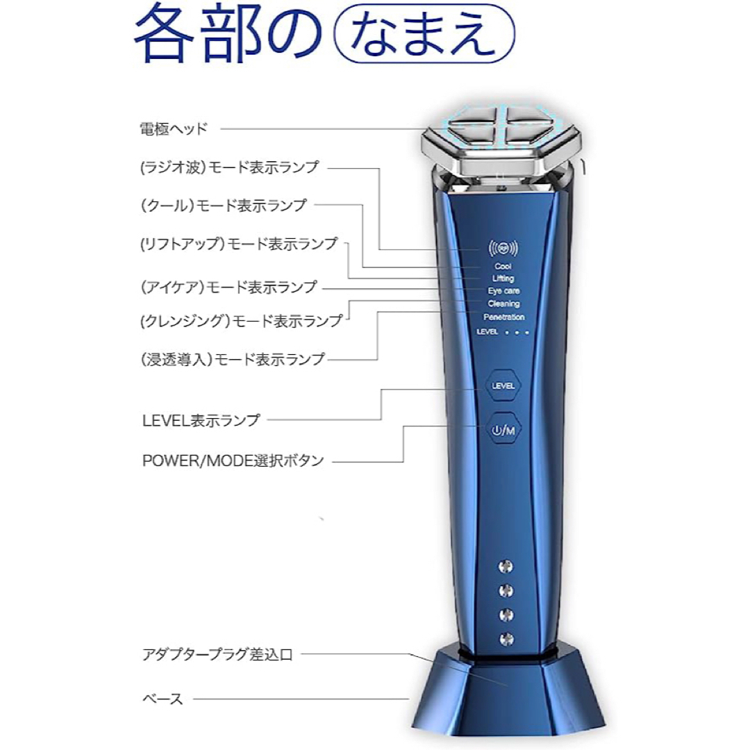 【⭐️匿名配送⭐️】 RF美顔器 美容器 LED光 1台9役 温熱 冷感 7
