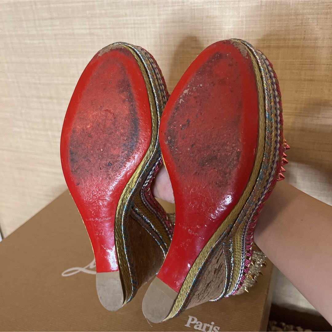Christian Louboutin - Christian Louboutin ウェッジサンダル 美品 即