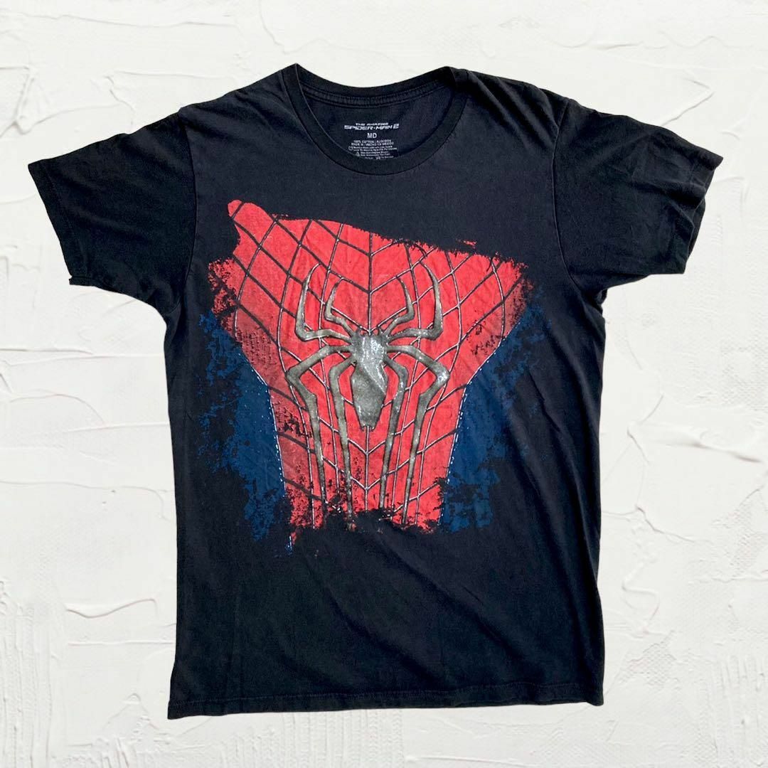 スパイダーマン　SPIDERMAN tシャツ Lサイズ　00s 黒　marvel