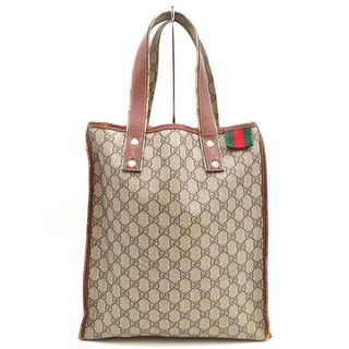 グッチ(Gucci)のグッチ GGロゴ レザートートバッグ ベージュ系(トートバッグ)