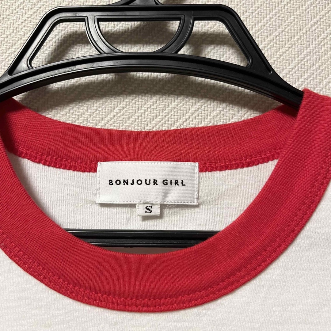 bonjour records(ボンジュールレコーズ)のBONJURL GIRL s/s Ringer Tee レディースのトップス(Tシャツ(半袖/袖なし))の商品写真