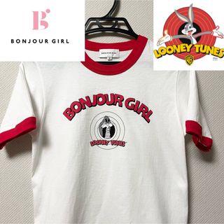 ボンジュールレコーズ(bonjour records)のBONJURL GIRL s/s Ringer Tee(Tシャツ(半袖/袖なし))