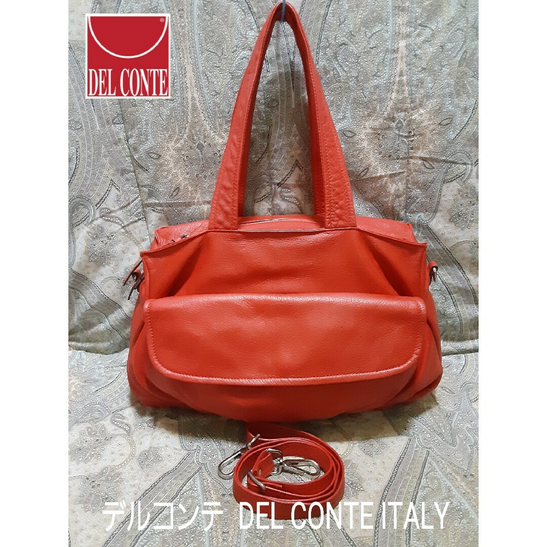 デルコンテ DEL CONTE ITALY 本革/斜め掛けショルダーバッグ | フリマアプリ ラクマ