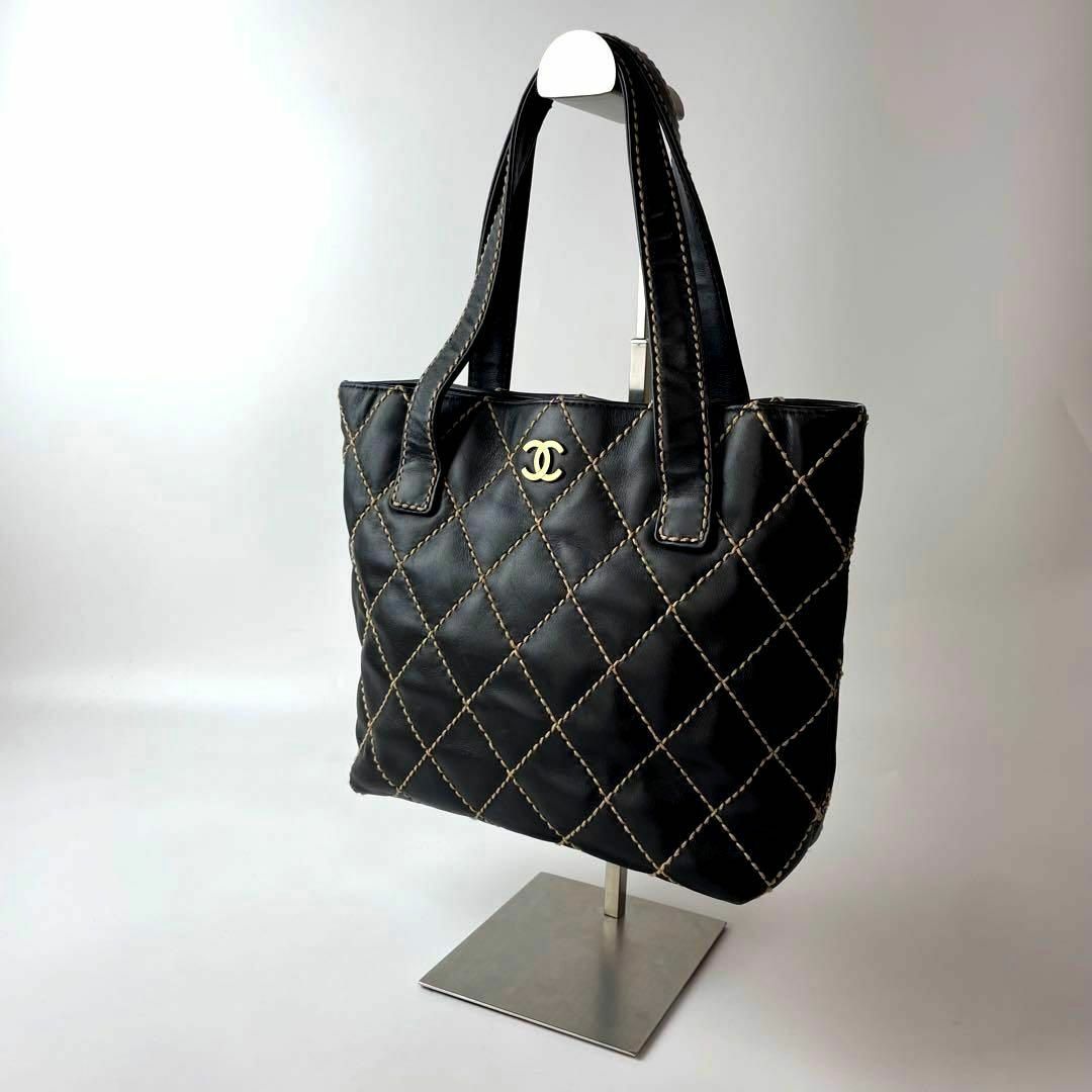 軽量な折り畳み自転車 シャネル CHANEL ワイルドステッチ ミディアム