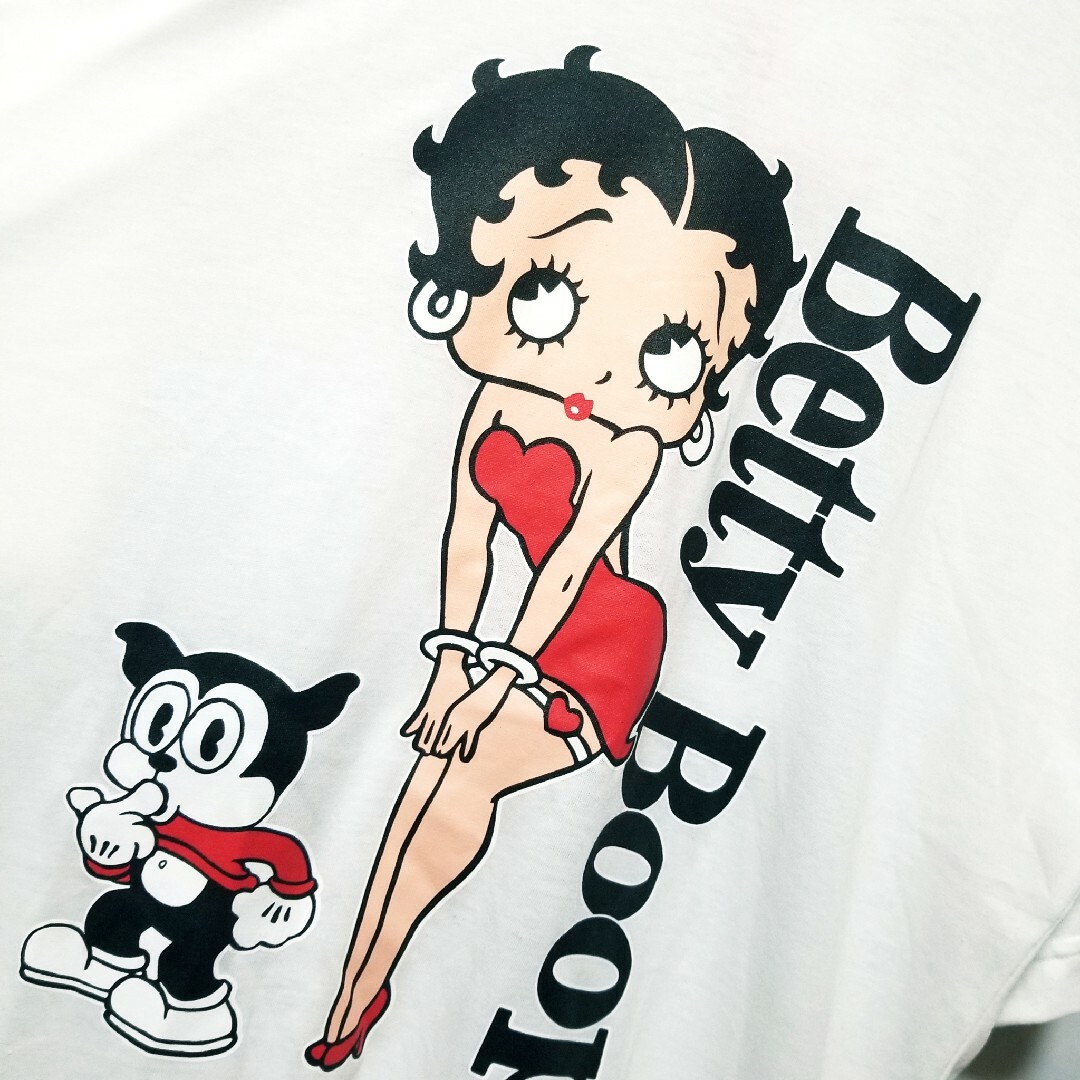 Betty Boop(ベティブープ)のベティーブープ ベティちゃん 服  新品　半袖 Tシャツ　ホワイト　フリー メンズのトップス(Tシャツ/カットソー(半袖/袖なし))の商品写真