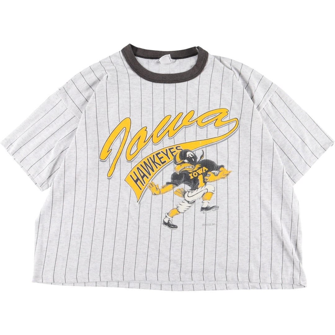 90年代 チャンピオン Champion University of Iowa アイオワ大学 Hawkeyes ホークアイズ カレッジTシャツ USA製 メンズXXL ヴィンテージ /eaa350077