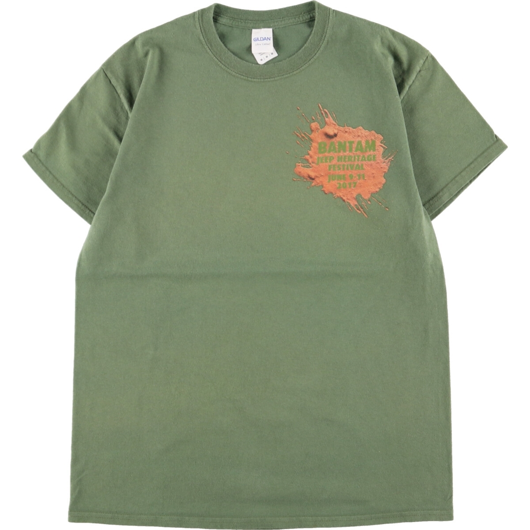 ギルダン GILDAN BANTAM JEEP HERITAGE FESTIVAL 2017 バックプリント プリントTシャツ メンズM /eaa349417