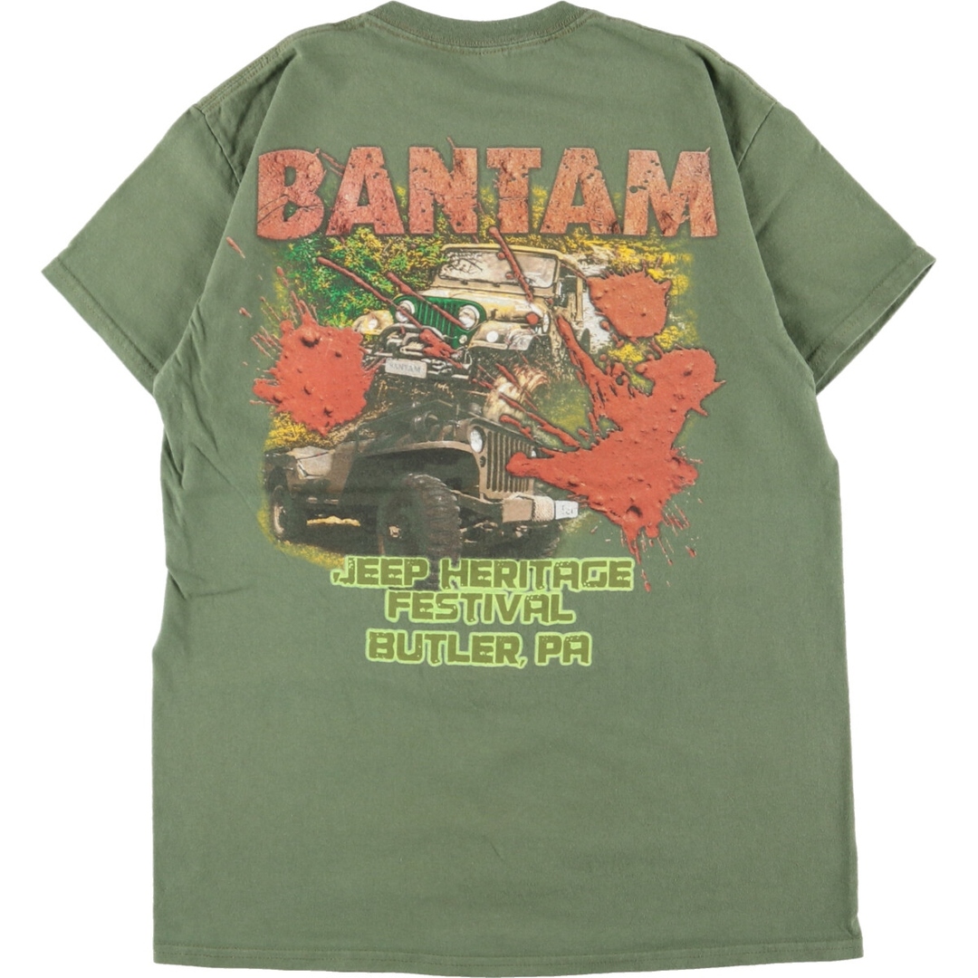 ギルダン GILDAN BANTAM JEEP HERITAGE FESTIVAL 2017 バックプリント プリントTシャツ メンズM /eaa349417