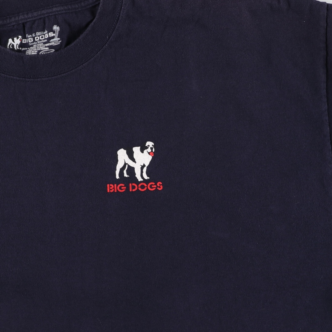00年代 BIG DOGS NIKE ナイキ パロディ バックプリント プリントTシャツ メンズXXL /eaa349445