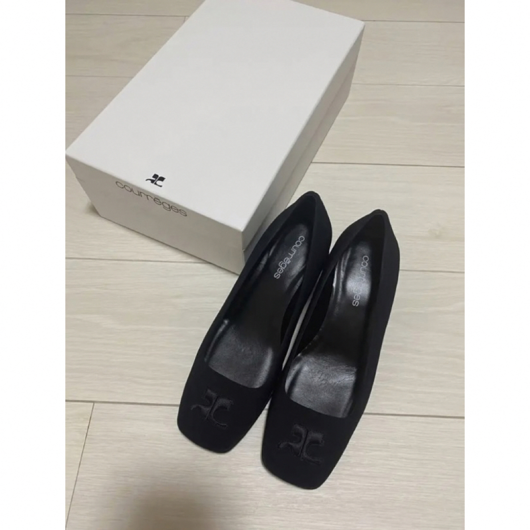 Courreges(クレージュ)のcourreges クレージュ JERSEY PUMP BLACK サイズ36 レディースの靴/シューズ(ハイヒール/パンプス)の商品写真