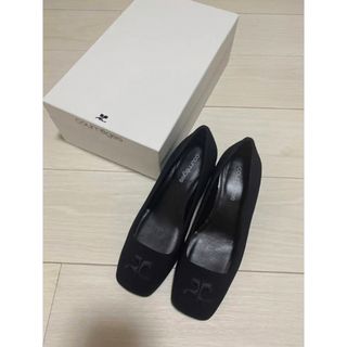 クレージュ(Courreges)のcourreges クレージュ JERSEY PUMP BLACK サイズ36(ハイヒール/パンプス)