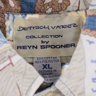 古着 レインスプーナー REYNSPOONER DIETRICH VAREZ COLLECTION 総柄 ボタンダウンハワイアンアロハシャツ  メンズXL /eaa350145