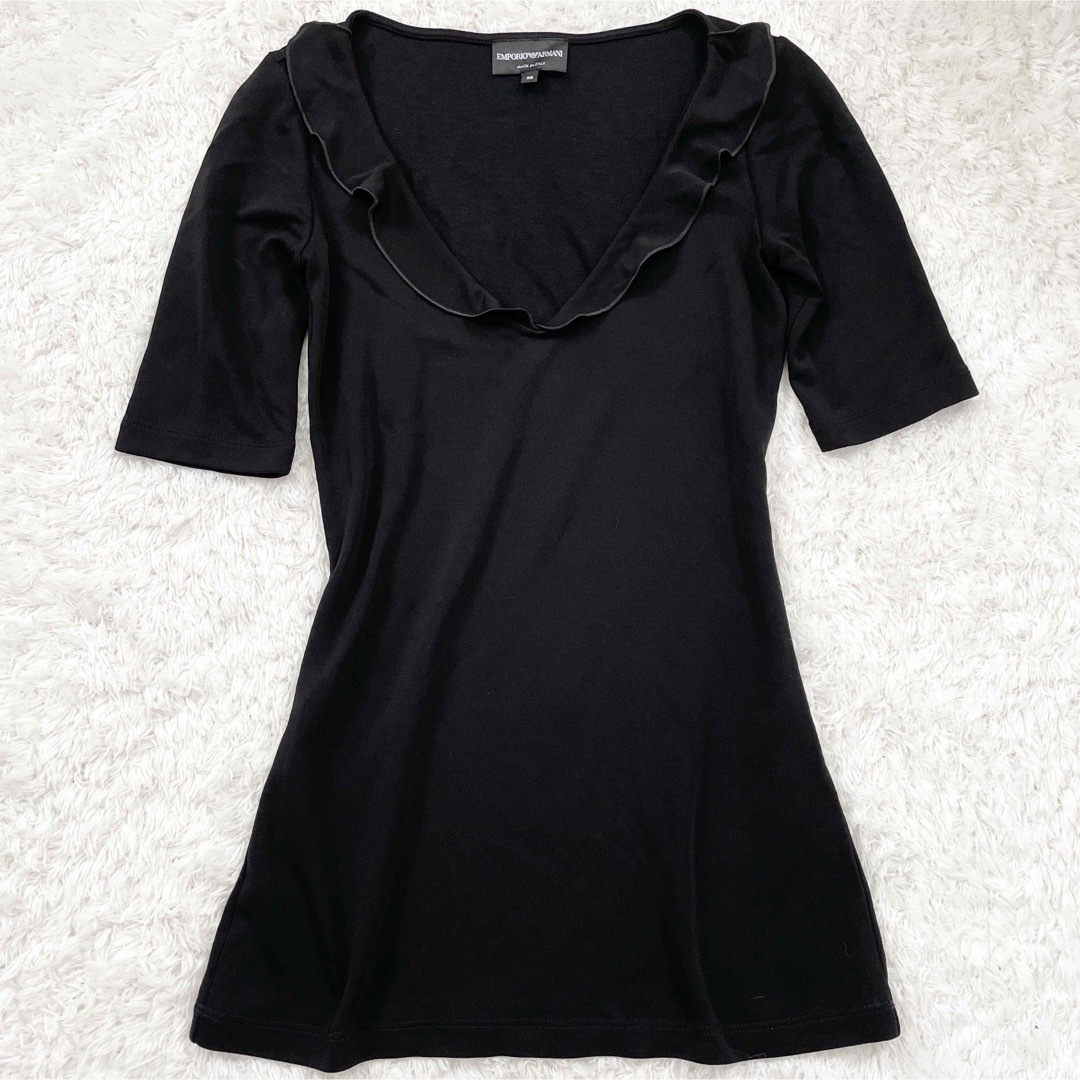 Emporio Armani(エンポリオアルマーニ)のEMPORIO ARMANI エンポリオアルマーニ　フリルカットソー　トップス メンズのトップス(Tシャツ/カットソー(半袖/袖なし))の商品写真