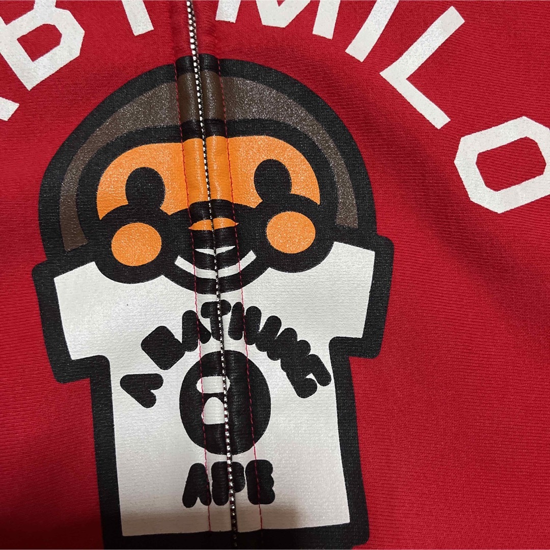 APE BAPE KAWS BABY MILO パーカー　ベビーマイロ　M 赤 8