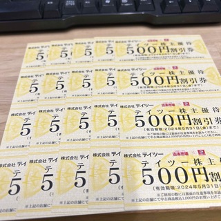 テイツー株主優待券1万円分(ショッピング)