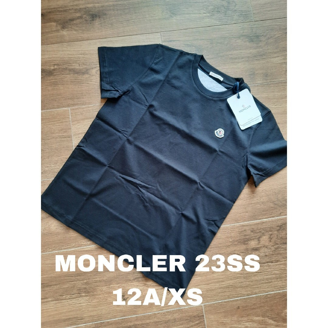 ⭐2023SS/新品 MONCLER ロゴTシャツ ブラック 12A/XS | フリマアプリ ラクマ