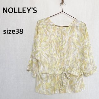 ノーリーズ(NOLLEY'S)のNOLLEY'S ノーリーズ　イエロー系　シャツ　トップス　日本製　サイズ38(シャツ/ブラウス(半袖/袖なし))