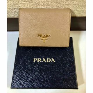 プラダ(PRADA)のPRADA プラダ  2つ折り 財布 コンパクト ミニ ブランド　箱付き　梨花(財布)