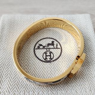 未使用【エルメス】クリックH エナメルブレスレット ル・シャ・カレ バングル
