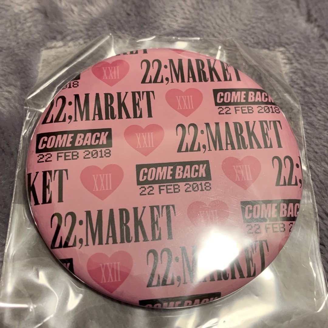 22;MARKET ノベルティ ミラー缶 ピンク 黒 その他のその他(その他)の商品写真