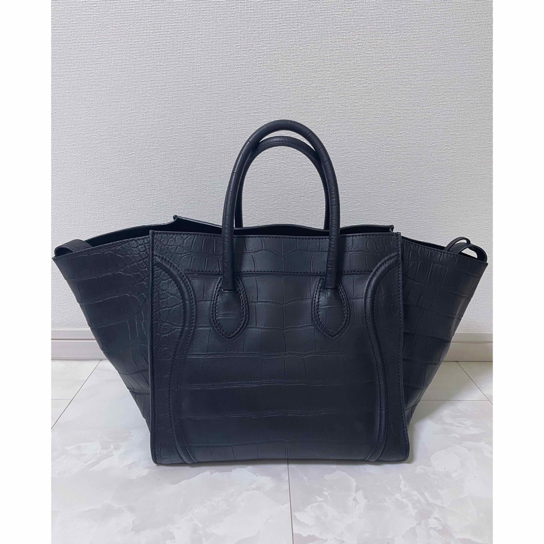 celine(セリーヌ)のCELINE セリーヌ ラゲージ ファントム トートバッグ クロコ 型押し レディースのバッグ(トートバッグ)の商品写真