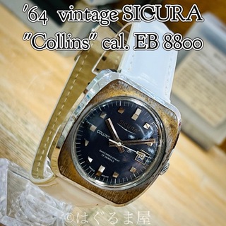 '64年製 シクラ "Collins" ネイビーダイヤル OH済(腕時計(アナログ))
