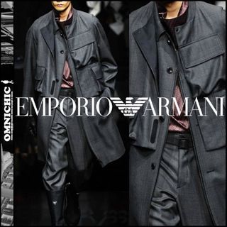 エンポリオアルマーニ(Emporio Armani)の伊製コレクションモデル新品20万エンポリオアルマーニウールステンカラーコート48(ステンカラーコート)